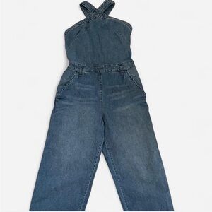 Free People Blue Denim Jumpsuit